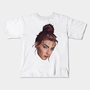 Low Poly Woman Portrait Kids T-Shirt